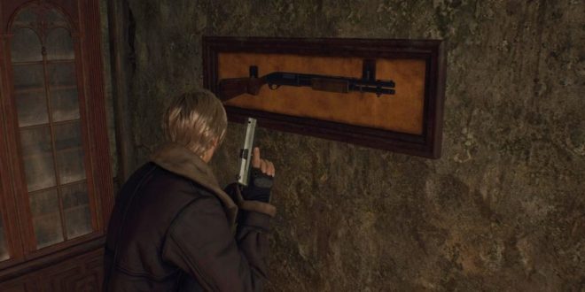 Resident Evil 4 Remake Shotgun Di Awal game