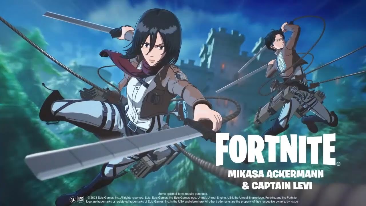 Fortnite Attack on Titan Mikasa and Levi Skin