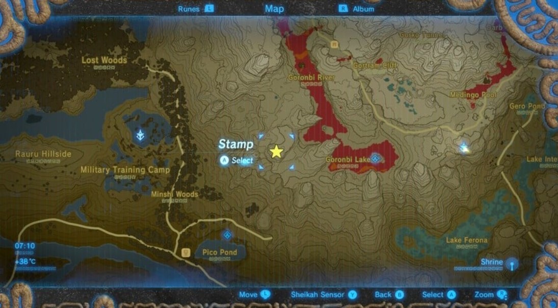 Zelda Breath of the Eldin Canyon Location