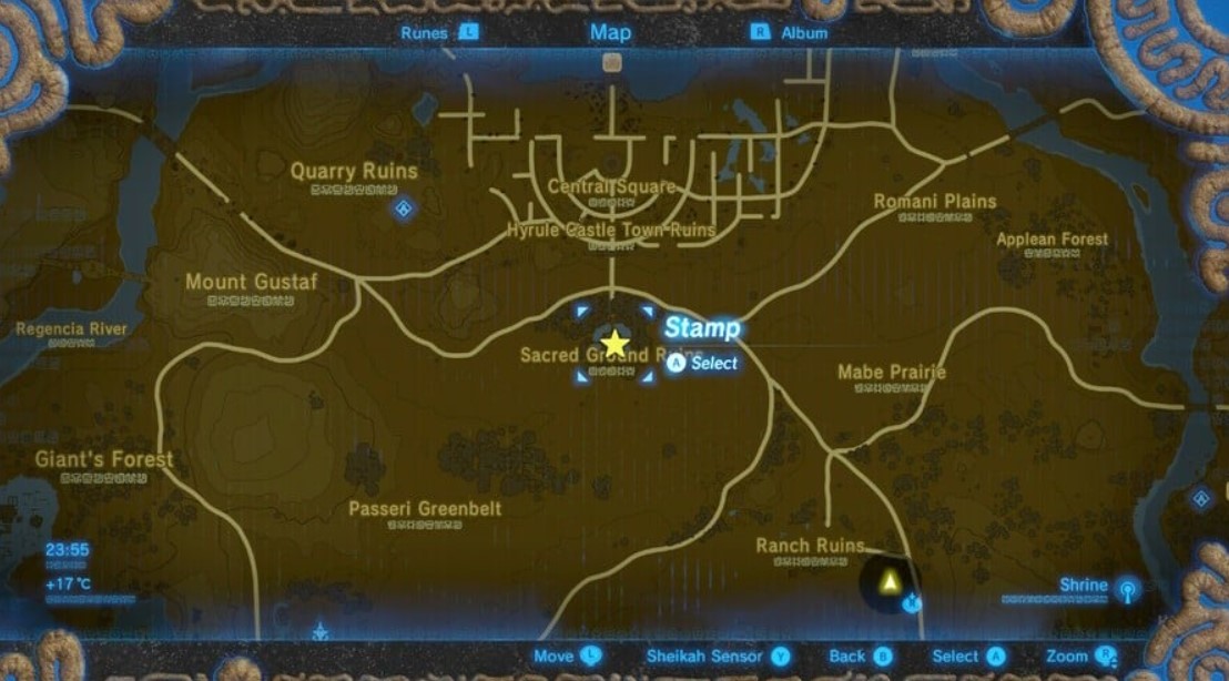 Zelda Breath of the Wild Sacred Ruin Location (Nintendo)