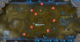 Breath of The Wild All Shrine Location - Central Hyrule Tower Shrine Map (Nintendo)
