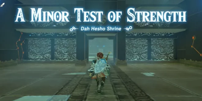 A minor test of strength Dah Hesho shrine - Zelda BotW (nintendo)