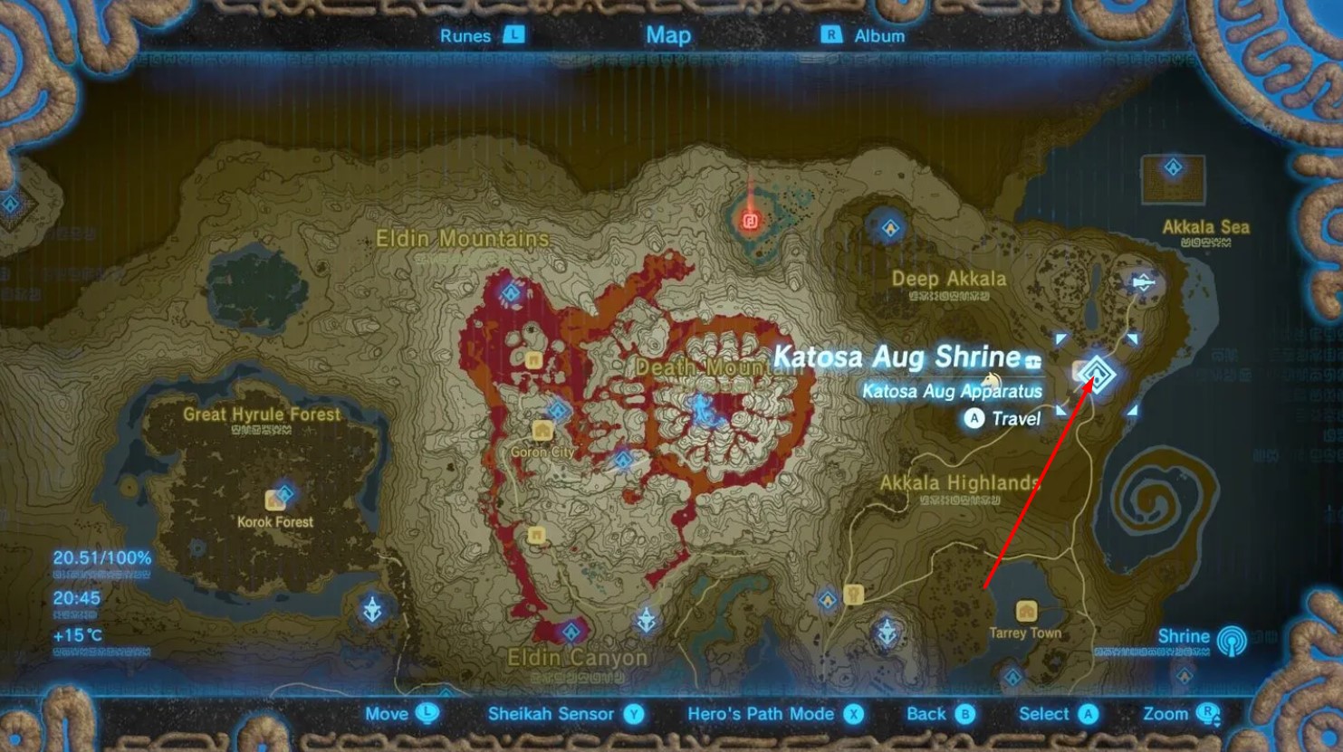 Katosa Aug Shrine Map (Nintendo)