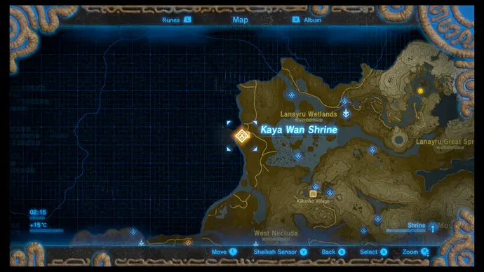 Kaya Wan Shrine Guide Map (Nintendo)