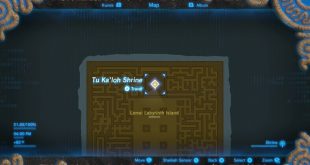 Tu Ka'loh shrine Guides Map Location - Zelda Breath of the Wild (Nintendo)