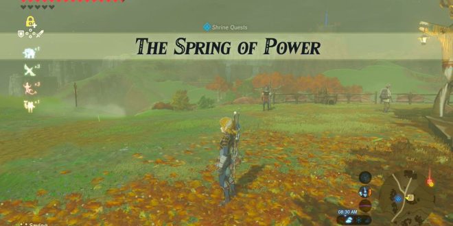 Tutsuwa Nima Shrine Guides Shrine Quest Spring of Power - Breath of The Wild (Nintendo)
